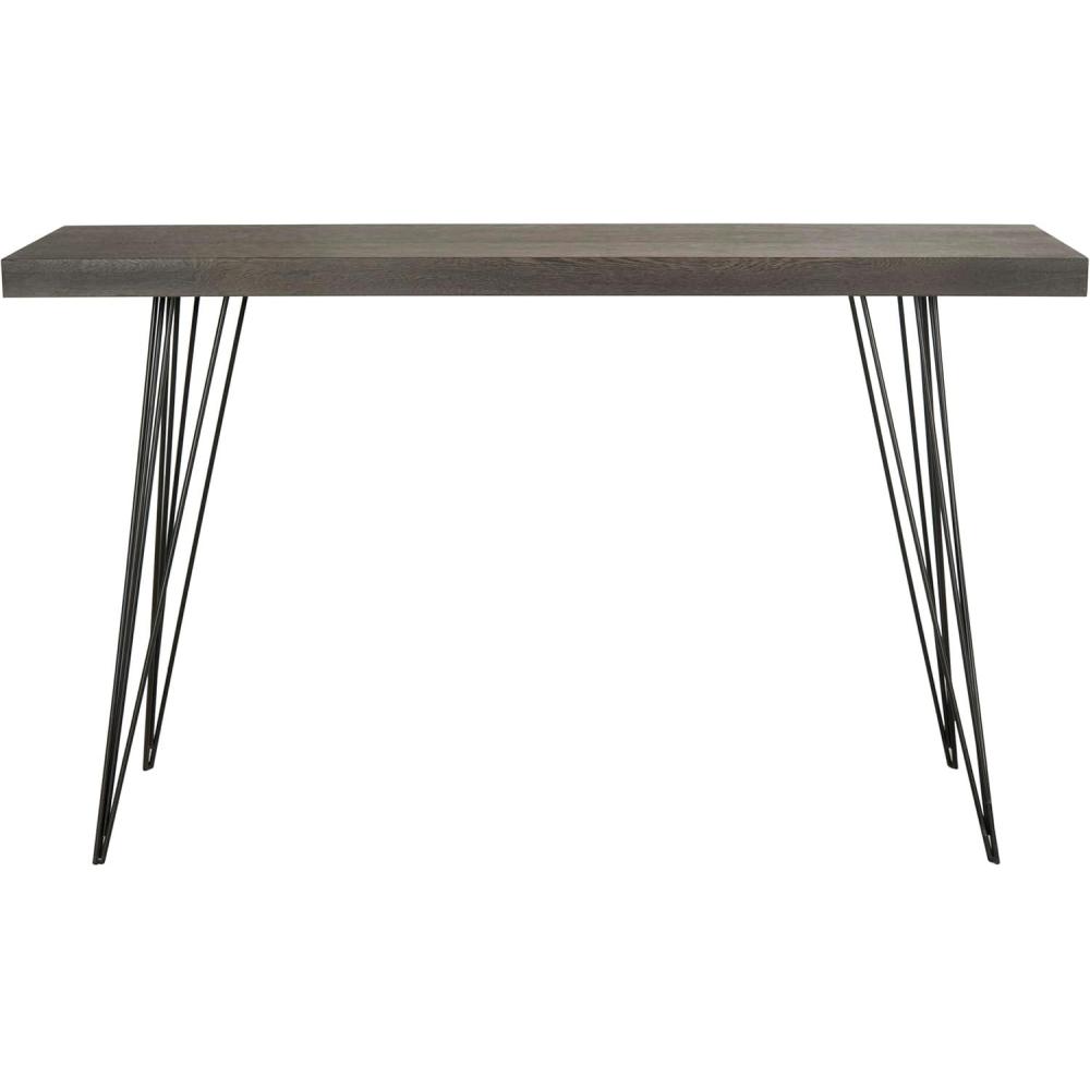 image:imageSafavieh Home Collection Wolcott MidCentury Modern Taupe and Black Console TableDark Brown Black