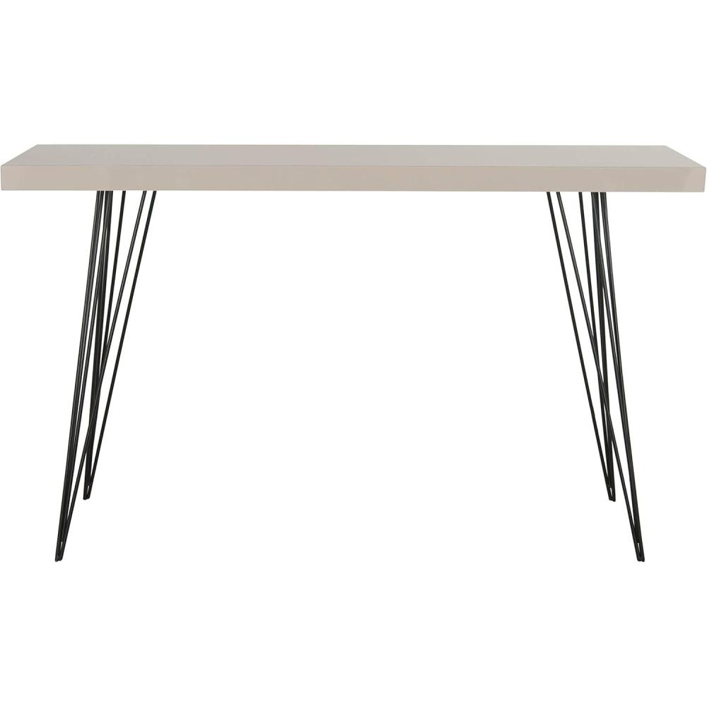 image:imageSafavieh Home Collection Wolcott MidCentury Modern Taupe and Black Console TableTaupe Black