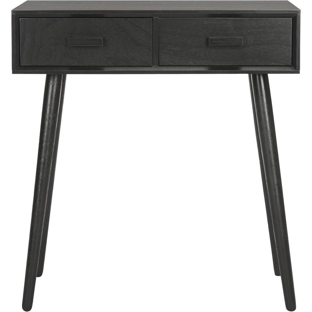 image:imageSafavieh Home Dean MidCentury Modern Slate Grey 2drawer ConsoleBlack