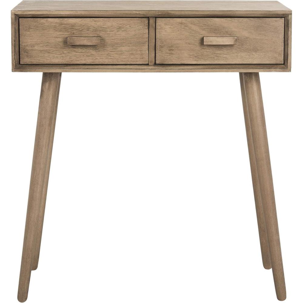 image:imageSafavieh Home Dean MidCentury Modern Slate Grey 2drawer ConsoleChocolate