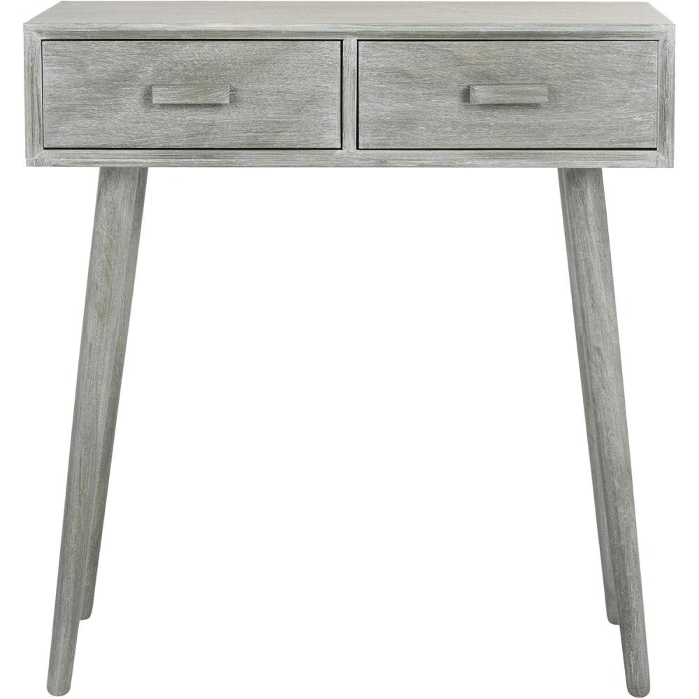 image:imageSafavieh Home Dean MidCentury Modern Slate Grey 2drawer ConsoleSlate  Grey
