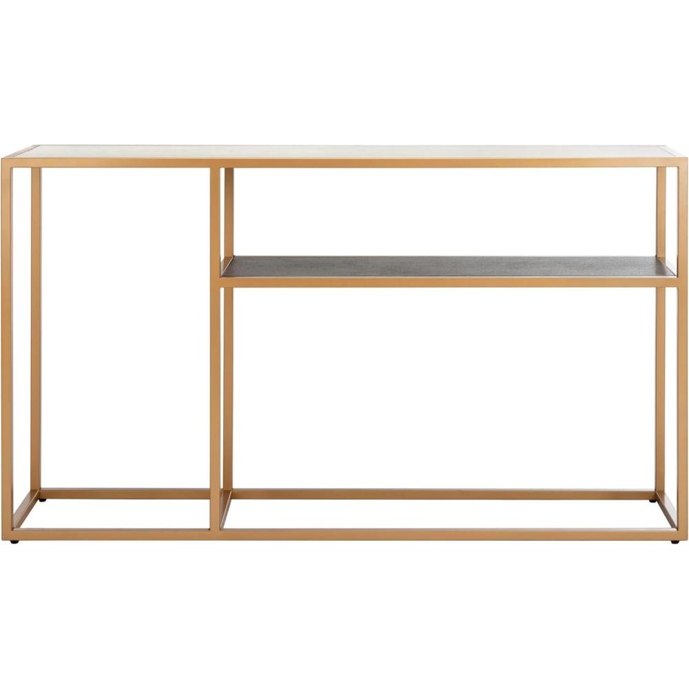 image:imageSafavieh Home Octavia Modern Walnut and Gold Console TableMulti  Gold