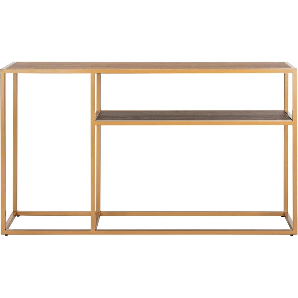 image:imageSafavieh Home Octavia Modern Walnut and Gold Console TableWalnut Gold