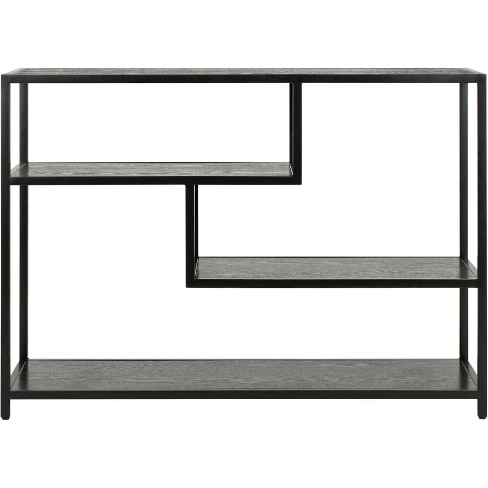 image:imageSafavieh Home Reese MidCentury Modern Walnut and Gold Console TableBlack Black