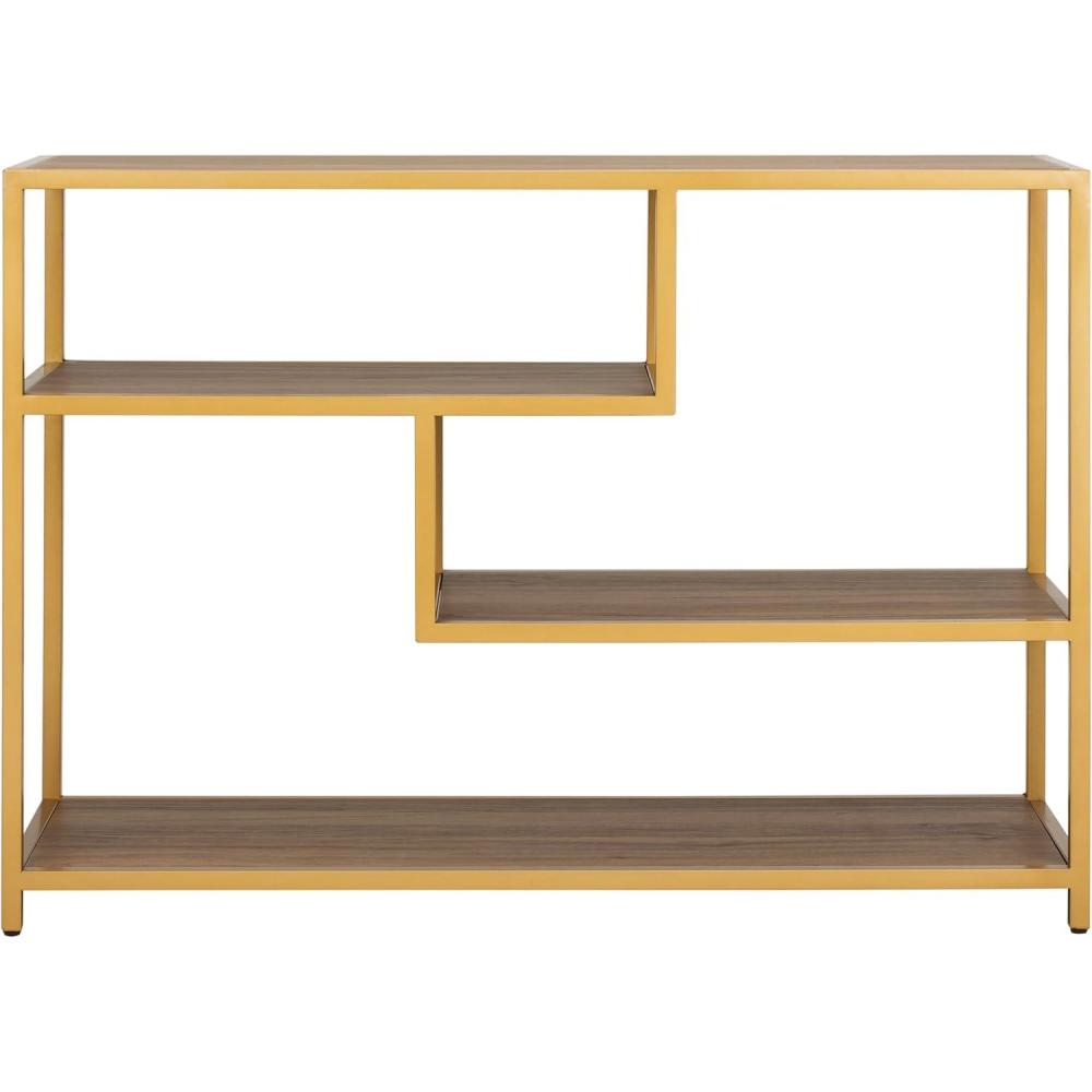 image:imageSafavieh Home Reese MidCentury Modern Walnut and Gold Console TableWalnut Gold