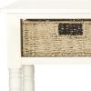 SAFAVIEH American Homes Collection Winifred Grey Wicker Console Table with Storage(White)