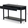 SAFAVIEH Couture Collection Jaylessa Medium Oak 2-Drawer Console Table(Black)