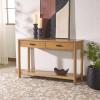 SAFAVIEH Couture Collection Jaylessa Medium Oak 2-Drawer Console Table(Natural)