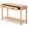 SAFAVIEH Couture Collection Jaylessa Medium Oak 2-Drawer Console Table(Natural)