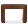 SAFAVIEH Couture Collection Rikki Walnut Brown Fluted Oval Top 1-Drawer Console Table(Walnut)
