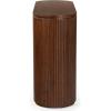SAFAVIEH Couture Collection Rikki Walnut Brown Fluted Oval Top 1-Drawer Console Table(Walnut)