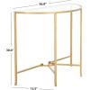 SAFAVIEH Couture Collection Tauri Brass & White Marble Half Moon Console Table (Fully Assembled)(Brass/Clear)
