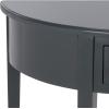 SAFAVIEH Home Collection – Abram Teal Semicircle Console Table with Drawer & Shelf, Transitional Country Console, Demilune Design (AMH6636B)(Dark Teal)