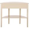 SAFAVIEH Home Collection – Abram Teal Semicircle Console Table with Drawer & Shelf, Transitional Country Console, Demilune Design (AMH6636B)(White Birch)