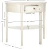 SAFAVIEH Home Collection – Abram Teal Semicircle Console Table with Drawer & Shelf, Transitional Country Console, Demilune Design (AMH6636B)(White Birch)