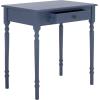 SAFAVIEH Home Collection – Arina Blue Writing Desk, 1-Drawer Traditional Desk, Classic Home Office Design (DSK5710F)
