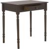 SAFAVIEH Home Collection – Arina Dark Chocolate Writing Desk, 1-Drawer Traditional Desk, Classic Home Office Design (DSK5710D)