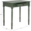 SAFAVIEH Home Collection – Arina Dusty Green Writing Desk, 1-Drawer Traditional Desk, Classic Home Office Design (DSK5710G)