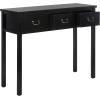 SAFAVIEH Home Collection – Cindy White Console Table with Three Drawers, French Farmhouse Storage Console, Tapered Leg Design (AMH6568C)(Black)