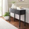 SAFAVIEH Home Collection – Cindy White Console Table with Three Drawers, French Farmhouse Storage Console, Tapered Leg Design (AMH6568C)(Black)