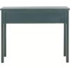 SAFAVIEH Home Collection – Cindy White Console Table with Three Drawers, French Farmhouse Storage Console, Tapered Leg Design (AMH6568C)(Dark Teal)