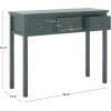 SAFAVIEH Home Collection – Cindy White Console Table with Three Drawers, French Farmhouse Storage Console, Tapered Leg Design (AMH6568C)(Dark Teal)