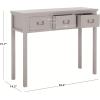 SAFAVIEH Home Collection – Cindy White Console Table with Three Drawers, French Farmhouse Storage Console, Tapered Leg Design (AMH6568C)(Grey)