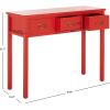 SAFAVIEH Home Collection – Cindy White Console Table with Three Drawers, French Farmhouse Storage Console, Tapered Leg Design (AMH6568C)(Red)