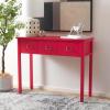 SAFAVIEH Home Collection – Cindy White Console Table with Three Drawers, French Farmhouse Storage Console, Tapered Leg Design (AMH6568C)(Red)
