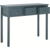 SAFAVIEH Home Collection – Cindy White Console Table with Three Drawers, French Farmhouse Storage Console, Tapered Leg Design (AMH6568C)(Teal)