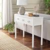 SAFAVIEH Home Collection – Cindy White Console Table with Three Drawers, French Farmhouse Storage Console, Tapered Leg Design (AMH6568C)(White)