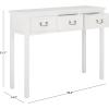 SAFAVIEH Home Collection – Cindy White Console Table with Three Drawers, French Farmhouse Storage Console, Tapered Leg Design (AMH6568C)(White)