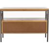 SAFAVIEH Home Collection – Joshua Ash Grey 3-Drawer Console Table with Shelf, Wicker Front Storage Drawers, Farmhouse-Inspired Accent Console for Entryway or Living Room (AMH6532B)(Oak)