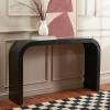 SAFAVIEH Home Collection – Liasonya Modern Natural Brown Waterfall Curved Console Table(Black)