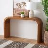 SAFAVIEH Home Collection – Liasonya Modern Natural Brown Waterfall Curved Console Table(Natural)