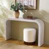 SAFAVIEH Home Collection – Liasonya Modern Natural Brown Waterfall Curved Console Table(White Washed)