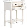 SAFAVIEH Home Collection – Primrose Greige Console Table with Three Drawers & Shelf, Classic Contemporary Storage Console, Compact Entryway Design (CNS5707D)(Distressed White)