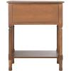 SAFAVIEH Home Collection – Primrose Greige Console Table with Three Drawers & Shelf, Classic Contemporary Storage Console, Compact Entryway Design (CNS5707D)(Brown)