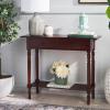 SAFAVIEH Home Collection – Rosemary Vintage Grey Console Table with Drawers & Shelf, Classic Contemporary Storage Console, Turned Leg Design (AMH5705A)(Dark Cherry)