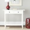SAFAVIEH Home Collection – Rosemary Vintage Grey Console Table with Drawers & Shelf, Classic Contemporary Storage Console, Turned Leg Design (AMH5705A)(Distressed Cream)