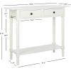 SAFAVIEH Home Collection – Rosemary Vintage Grey Console Table with Drawers & Shelf, Classic Contemporary Storage Console, Turned Leg Design (AMH5705A)(Distressed Cream)