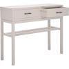 SAFAVIEH Home Collection Ajana Distressed White 2-Drawer Console Table(Summer Grey)