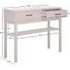 SAFAVIEH Home Collection Ajana Distressed White 2-Drawer Console Table(Summer Grey)