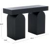 SAFAVIEH Home Collection Ekoshi Mid-Century Modern Bleached White Console Table (CNS2306B)(Black)