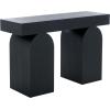 SAFAVIEH Home Collection Ekoshi Mid-Century Modern Bleached White Console Table (CNS2306B)(Black)