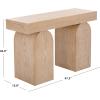 SAFAVIEH Home Collection Ekoshi Mid-Century Modern Bleached White Console Table (CNS2306B)(Bleached White)