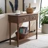 SAFAVIEH Home Collection Halton Camel Brown 2-Drawer Console Table for Living Room Foyer Bedroom Hallway Entryway Office(Brown)
