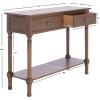 SAFAVIEH Home Collection Halton Camel Brown 2-Drawer Console Table for Living Room Foyer Bedroom Hallway Entryway Office(Brown)