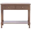 SAFAVIEH Home Collection Halton Camel Brown 2-Drawer Console Table for Living Room Foyer Bedroom Hallway Entryway Office(Brown)