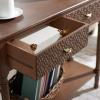SAFAVIEH Home Collection Halton Camel Brown 2-Drawer Console Table for Living Room Foyer Bedroom Hallway Entryway Office(Brown)
